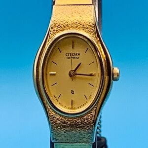 CITIZEN 5930-S25350 HSB Vintage Women’s Fashion Bracelet Quartz Wristwatch Works